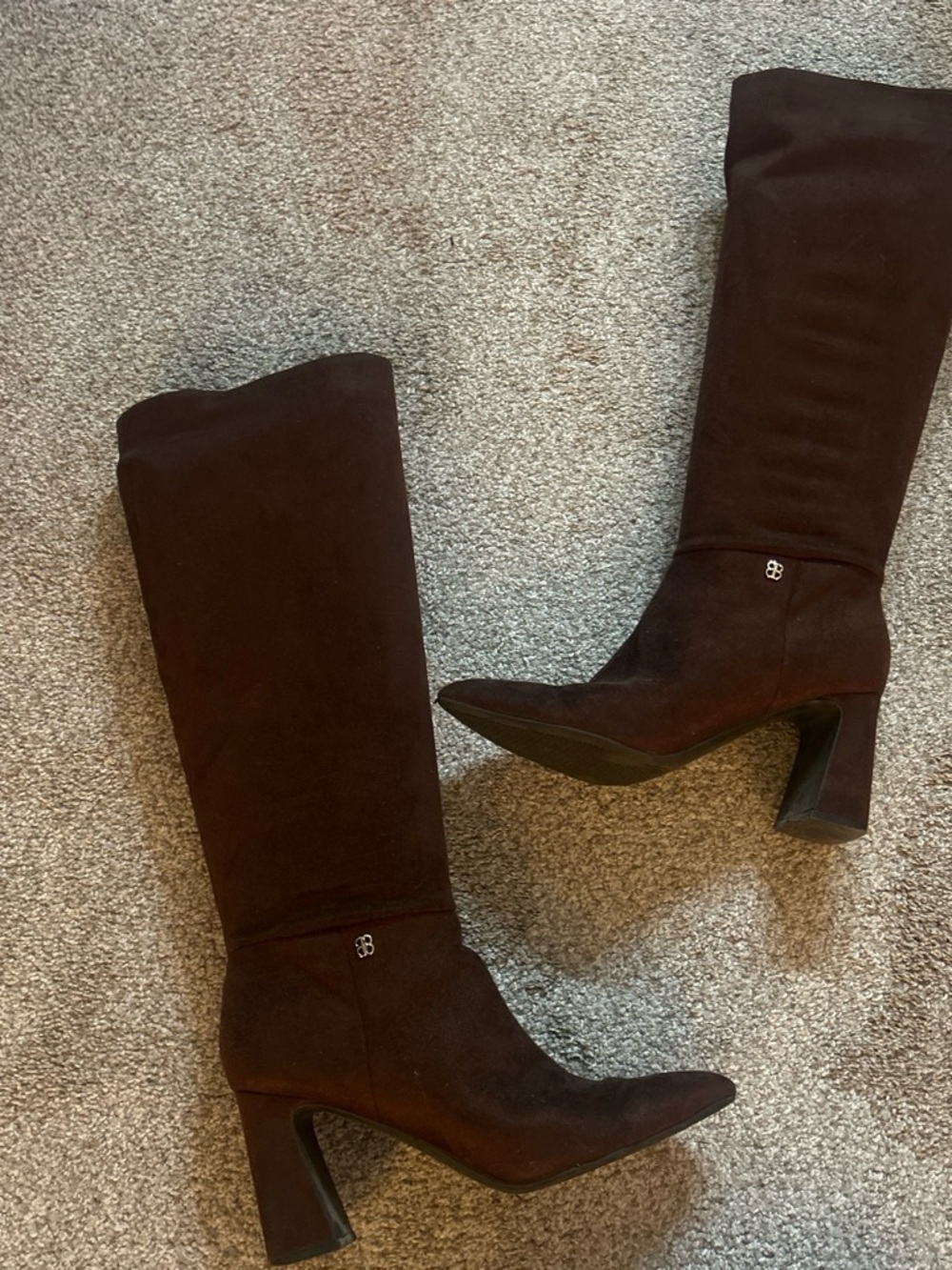 Women's Tall Suede Knee-High Boots in Dark Brown